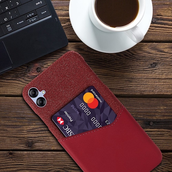 Bofink Samsung Galaxy F04 / A04e / M04 Card Suojakuori - Punainen Red