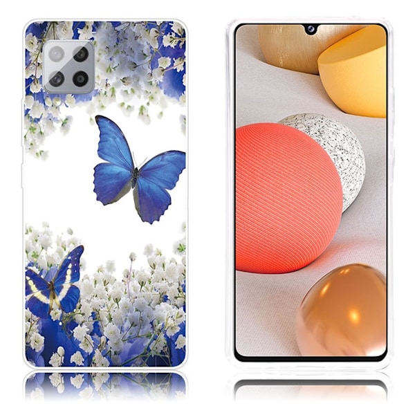 Deco Samsung Galaxy A42 5G skal - Blå Fjärilar Blå