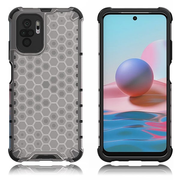 Bofink Honeycomb Xiaomi Redmi Note 10S Etui - Grå Silver grey