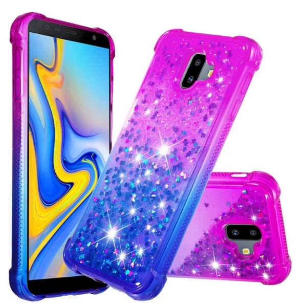 Samsung Galaxy J6 Plus (2018) nyanserat glitterskal - Lila / Blå multifärg