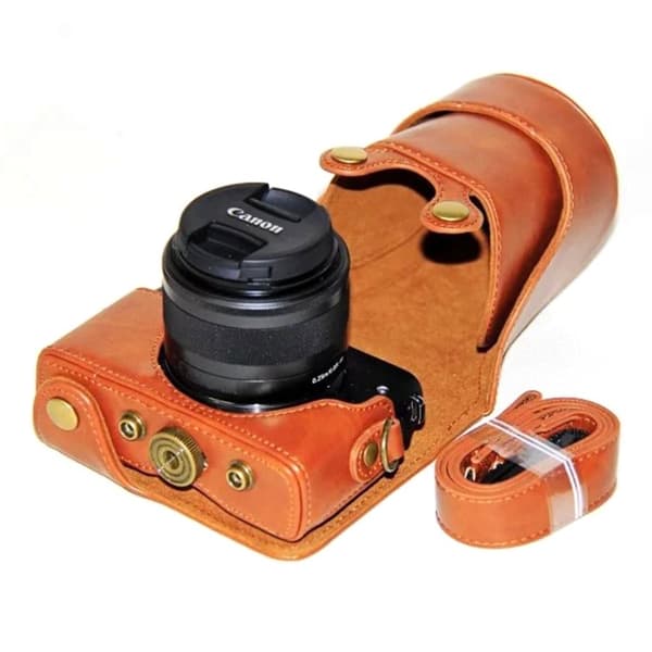 Canon EOSM/EOSM2/EOSM10 kameraetui i læder - Brun Brown