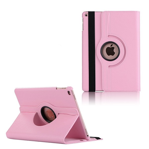 iPad (2017) flot og holdbart læder etui - mørk pink Pink