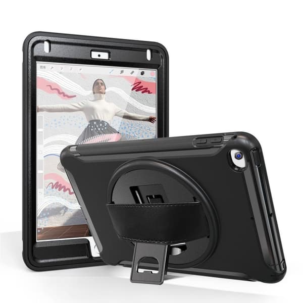 iPad Mini (2019) 3-lagers multifunktionellt hybridfodral - Svart Svart