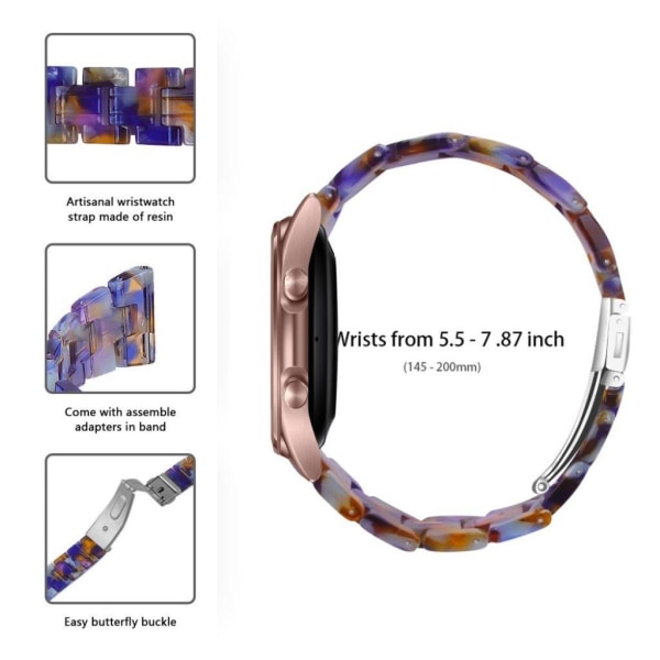 Samsung Galaxy Watch 3 (41mm) resin farverig rem - blå Mix Blue