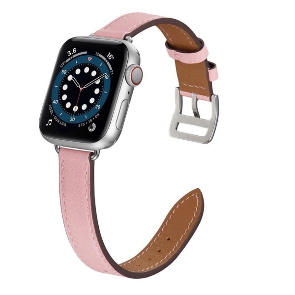 Apple Watch 40mm yksinkertainen nahkaranneke - Pinkki Pink