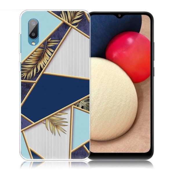 Marble design Samsung Galaxy M02 / Samsung Galaxy A02 kotelot - Fragmentti Väri Ja Viiniköynnös Multicolor