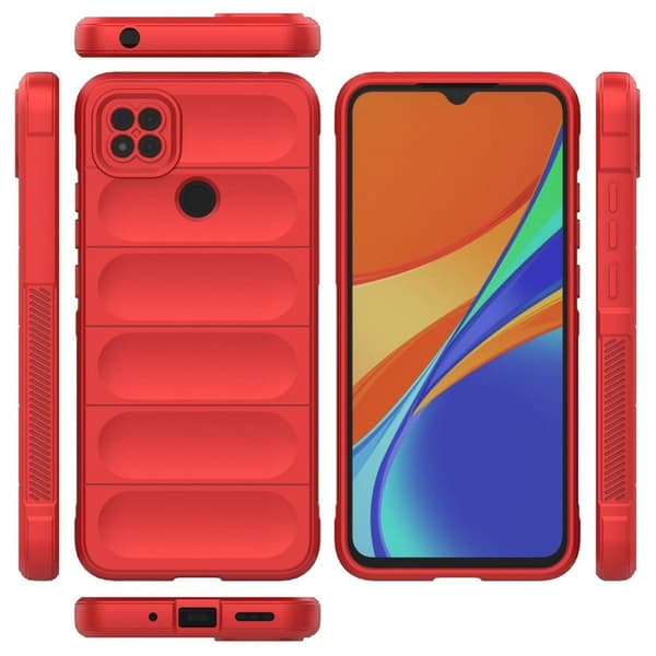 Deksel med mykt grep for Xiaomi Redmi 9C - Rød Red