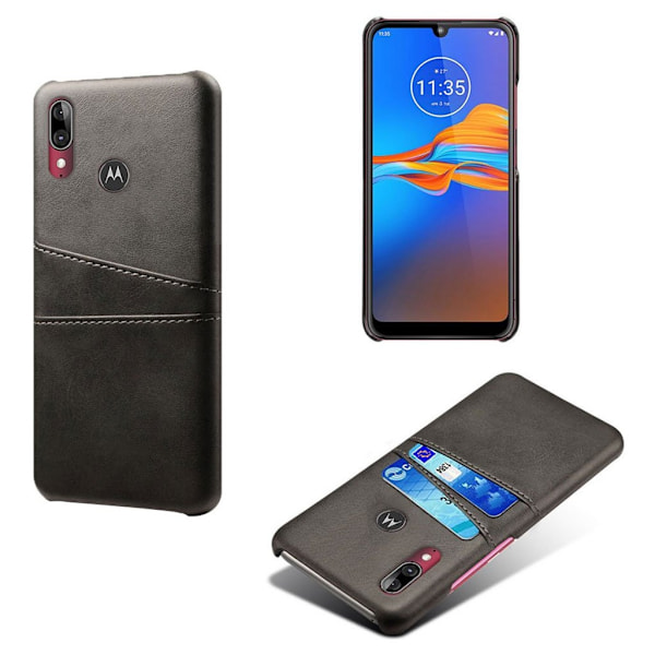 Dual Card cover – Motorola Moto E6 Plus – Sort Black