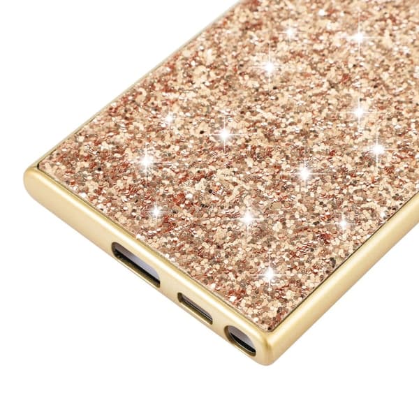 Glitter Samsung Galaxy S23 Ultra Etui - Rose Gull Pink