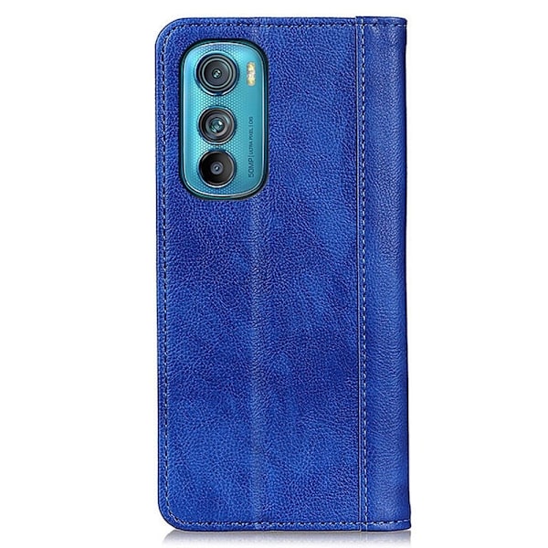 Aito nahkakotelo magneettisuljuksella Motorola Edge 30 - Sininen Blue