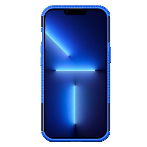 Kickstand-skydd med magnetisk platta för iPhone 13 Pro - Blå Blå