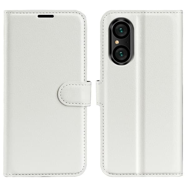 Klassisk Sony Xperia 5 V Flip Etui - Hvid White