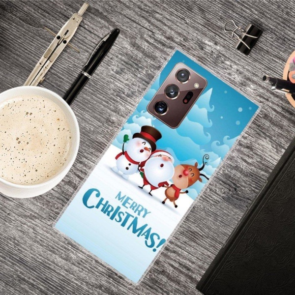 Samsung Galaxy Note 20 Ultra-etui til jul - Snemand / Elg / Jule White