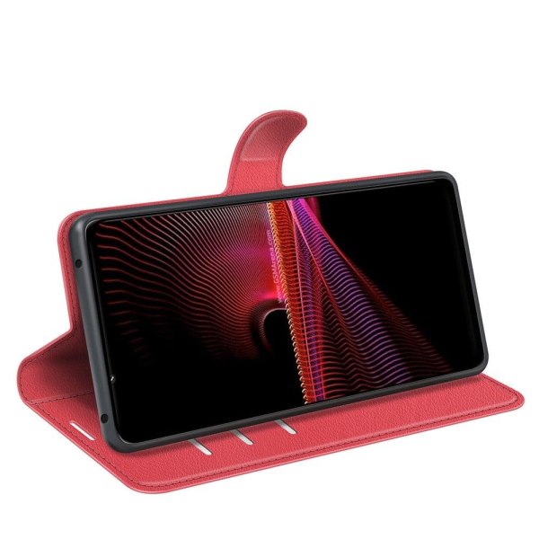 Klassisk Sony Xperia 1 IV flip etui - Rød Red