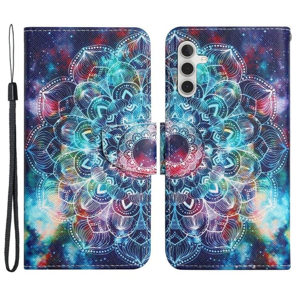 Wonderland Samsung Galaxy A55 flip etui - Stjernehimmel / Mandala Multicolor