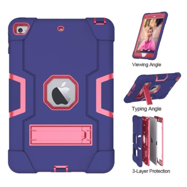 iPad Mini (2019) shockproof hybrid case - Dark Blue / Rose Blue