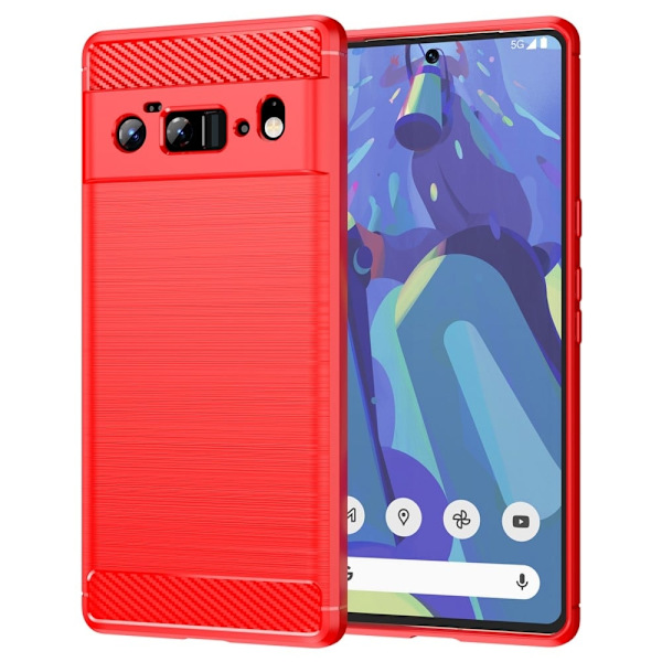 Carbon Flex Etui Google Pixel 6 Pro - Rød Red