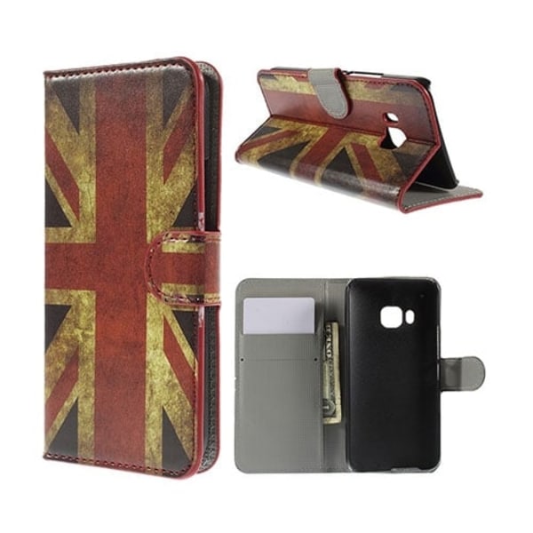 Moberg HTC One M9 Læder Etui Med Kortholder - Klassisk Brittisk Flag Multicolor