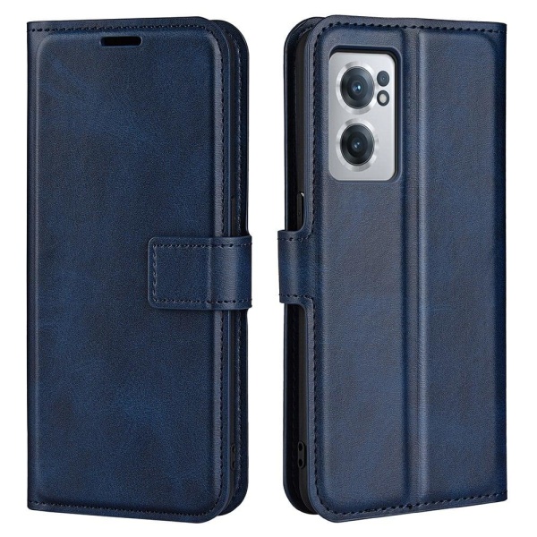 Hållbart konstläder OnePlus Nord CE 2 5G fodral med plånbok - Bl Blå
