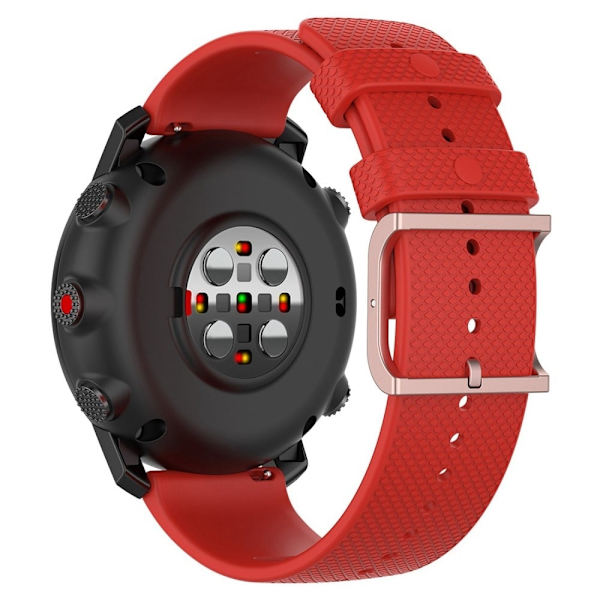 22mm Universal dots design silikone urrem - Rød Red