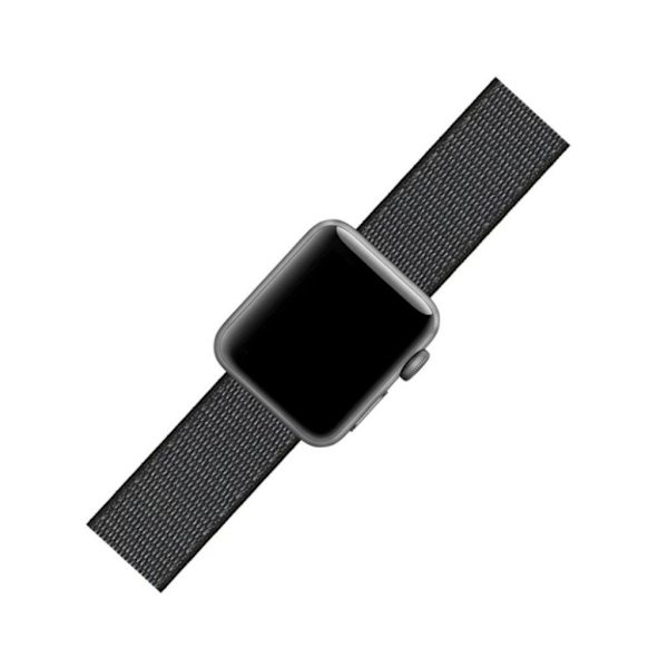 Apple Watch Series 5 40mm solid farve nylon urrem - Mørkoliven Black