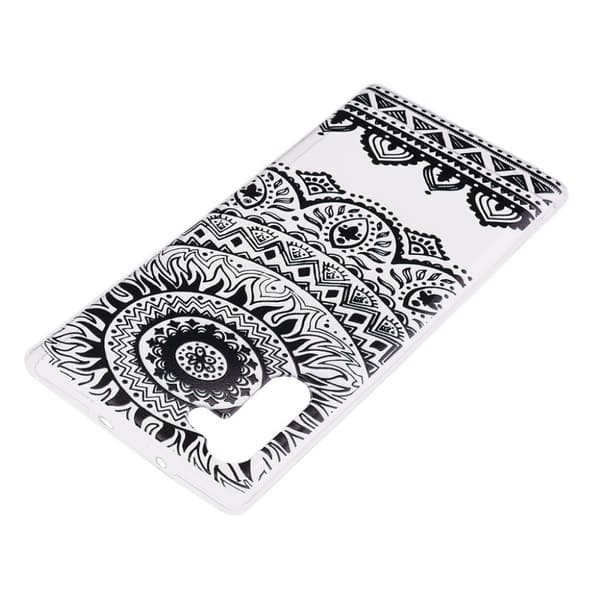 Deco Samsung Galaxy Note 10 deksel - Svart blomst Black