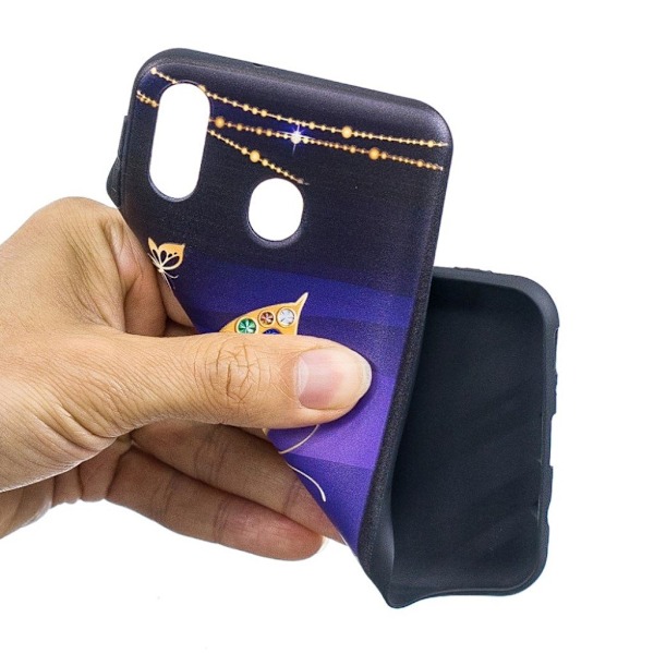 Butterfly läder Samsung Galaxy M20 fodral - Flerfärgad multifärg