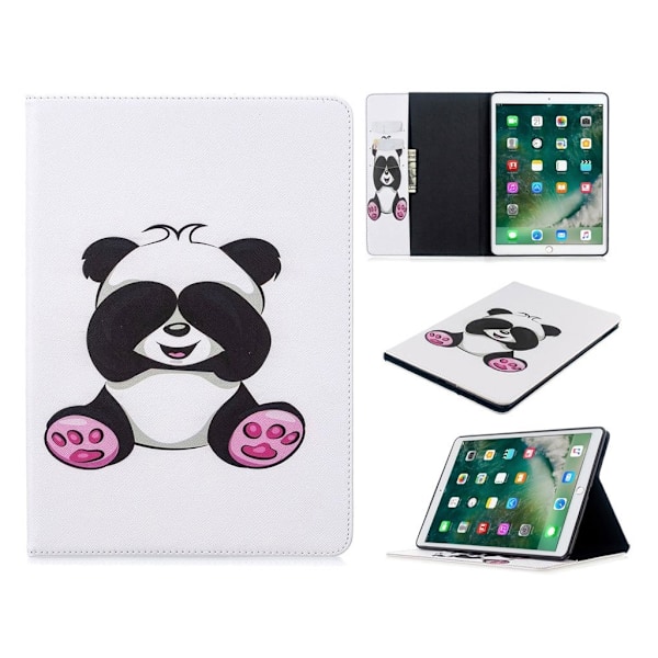 iPad 10.2 (2019) snyggt mönstrat flipfodral i läder - Blyg Panda multifärg
