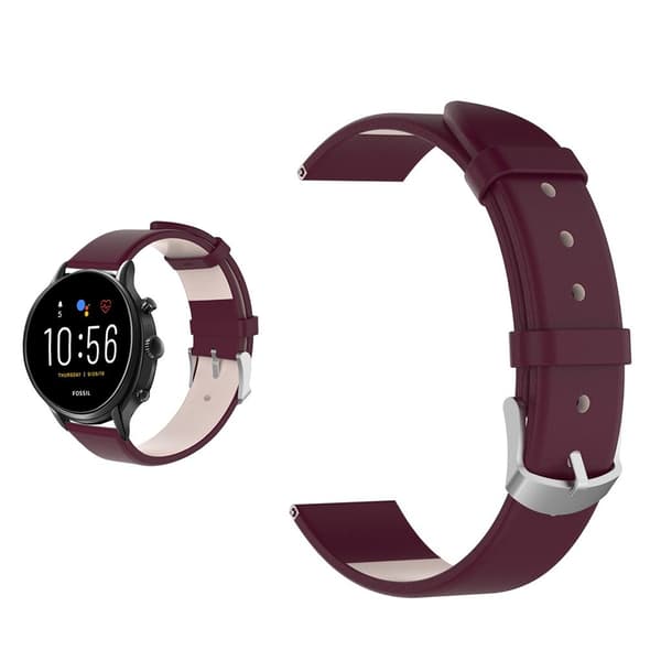 Fossil Gen 5 aito nahkakellonauha - Ruskea Brown