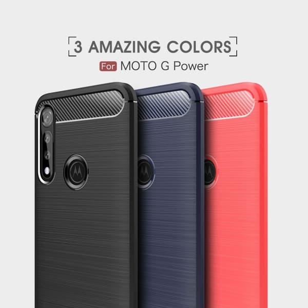Carbon Flex Cover - Motorola Moto G Power - Sort Black