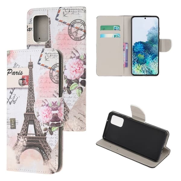 Wonderland Samsung Galaxy S20 flip-etui - Parisisk Tårn Multicolor