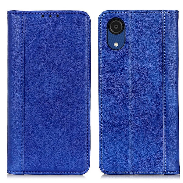 Aito nahkakotelo magneettisuljuksella Samsung Galaxy A03 Core - Sininen Blue