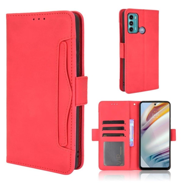 Moderni Nahkalaukku For Motorola Moto G40 Fusion / G60 - Punainen Red