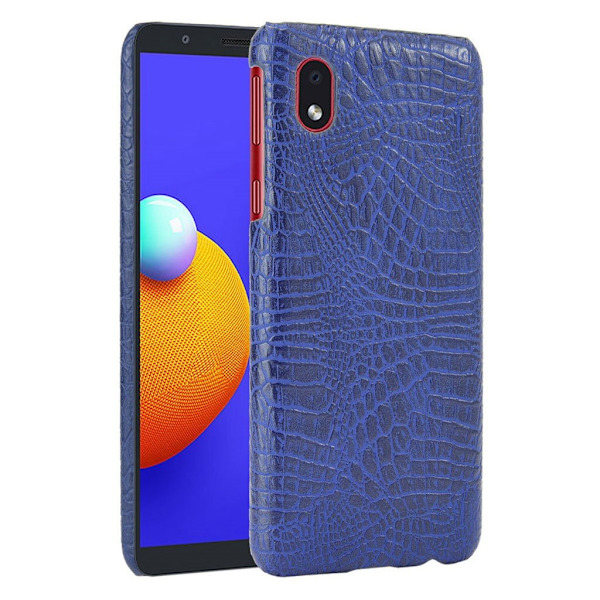 Croco Etui Samsung Galaxy M01 / A01 Core - Mørkeblå Blue
