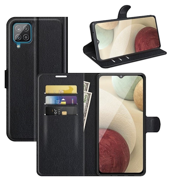 Klassisk Samsung Galaxy A22 4G flip etui - Sort Black