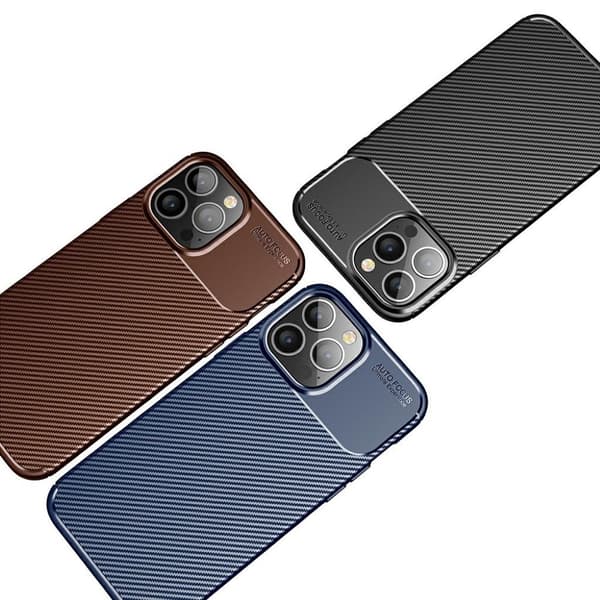 Carbon Shield iPhone 13 Pro Max deksel - Svart Black