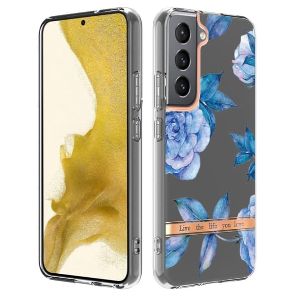 Super Slim og Holdbart Blødtcover til Samsung Galaxy S23 Plus - Hc003 Blå Pæon Blue