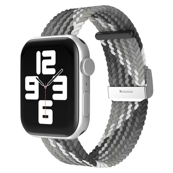 Apple Watch (41mm) yksinkertainen nylonkellohihna - Gradientti Harmaa Silver grey