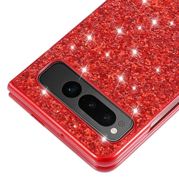 Glitter Google Pixel Fold skal - Svart Svart