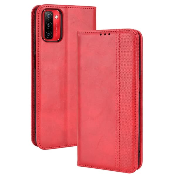 Bofink Vintage läder Ulefone Note 12P fodral - Röd Röd