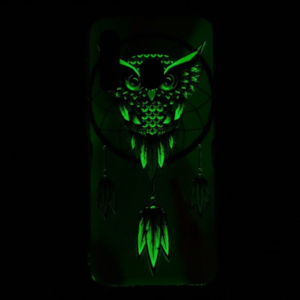 Samsung Galaxy A50 Nattlysande mönster fodral - Uggla Drömfångare multifärg