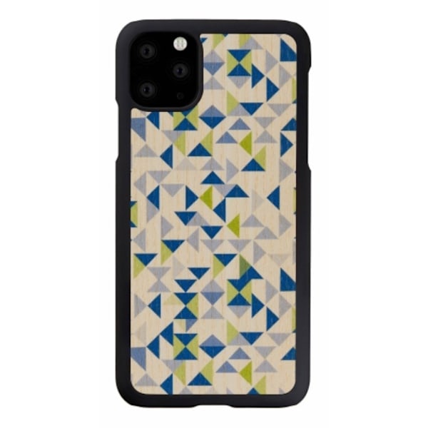 Man&Wood premiumfodral för iPhone 11 - Blå Triangel multifärg