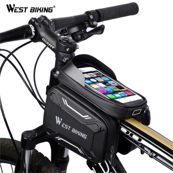 WEST BIKING waterproof bicycle bike mount bag with touch screen Silver grey