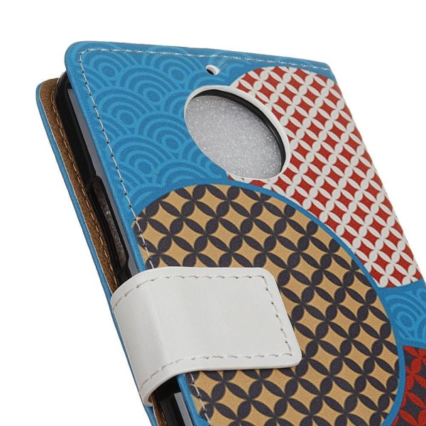 Motorola Moto G5S etui med billed tryk - Cirkler Blue