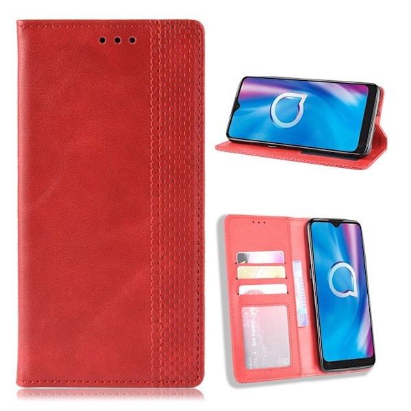 Bofink Vintage Alcatel 1S (2020) / 1V (2020) / 3L (2020) kotelot - Punainen Red