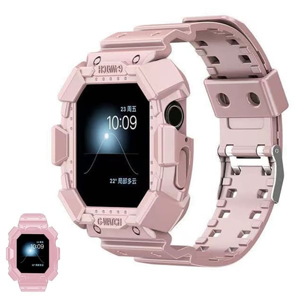Apple Watch 40mm integrated silicone watch strap - Pink Rosa