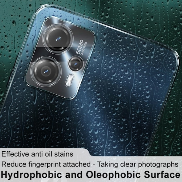 IMAK lasinen kamerasuoja akryylilinssi suojuksella Motorola Moto G13 / G23:lle Transparent