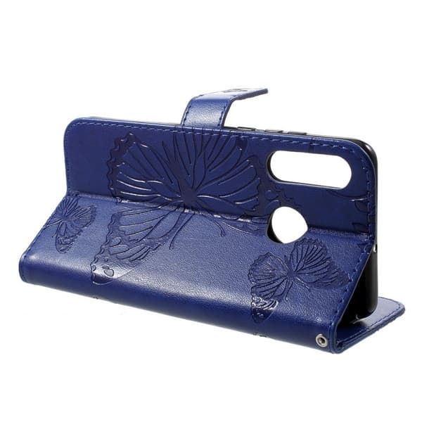 Butterfly Huawei P30 Lite nahkakotelo - Sininen Blue