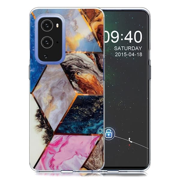 Marmormotiv OnePlus 9 Pro skal - Levande Marmor Diamant multifärg