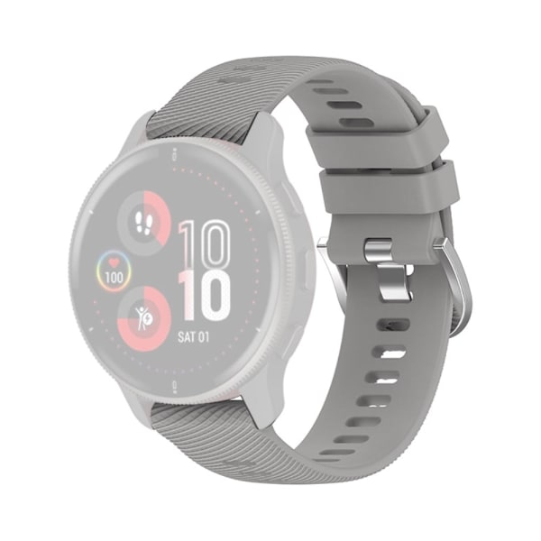 Garmin Forerunner 255S / 255S Music / Venu 2S klockarmband i silikon - Ljusgrå Silvergrå